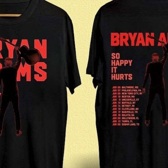 Bryan Adams Tour 2023 T-Shirt, So Happy Hurts Tour, Vintage Bryan Adams Shirt - Picture 7 of 7